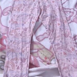 Pink Unicorn and Rainbow Leggings